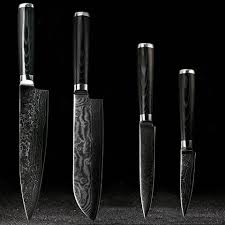 Findking Japanese Damascus Knife Set 8 Inch Chef Knife 7 5 Inch Santoku 5 Inch Utility 3 5 Paring Knife Kitchen Knives Chef Knife Damascus Knife