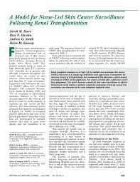 You will learn about how doctors describe a cancer's growth or spread. Pdf A Model For Nurse Led Skin Cancer Surveillance Following Renal Transplantation