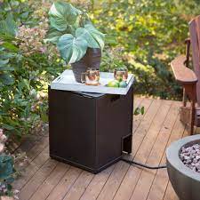 Propane tank cover (sold separately) transforms your unsightly standard 20 lb / 5 gallon propane tank into a functional tabletop, while keeping it clean and protected from the outdoor elements. Red Ember Propane Tank Hideaway Table Www Hayneedle Com Fire Pit Accessories Gas Firepit Outdoor Fire Pit