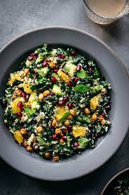 Mediterranean Cauliflower Kale Salad Recipe Cauliflower Salad Kale Salad Winter Salad Recipes