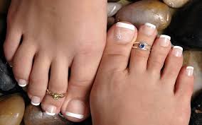 white french tip toe nail designs