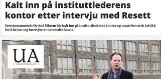 Filter nyheter felt i pfu: Forsker Innkalt Pa Teppet Hos Instituttleder Etter Intervju State Of Globe Norge