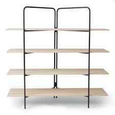 Etagere Symira Structure Noire 4 Tablettes Bois L170 X H 170 Cm Retif