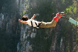 Bungee jumping, also spelt bungy jumping, is an activity that involves a person jumping from a great height while connected to a large elastic cord. Bungee Jumping Outdoor Abenteuer Erlebnisse Sa Specialist