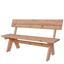 Banc De Jardin Oslo Aspect Rustique Bois Massif 2 Places 148x54x86cm Banc Jardin Mobilier Jardin Bois Massif