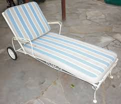 Vintage Adjustable Rolling Metal Chaise Lounge Lawn Chair Original Cushion Lawn Chairs Chaise Lounge Chair