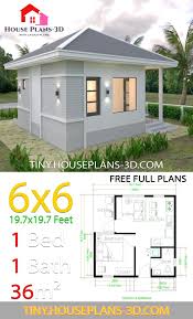 These spaces might be small but they are practical, too. House Plans 6x6 With One Bedroom Hip Roof Best Home Plans