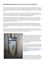 For example, often it happens when you are one of the most common plumbing problems is the leakage of the kitchen faucet. Plumbing Suggestion You Can Check Out By Yourself