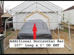 Harbor Freight Portable Garage Upgrade Reinforcing Tests Portable Garage Carport Diy Carport