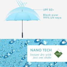 Amazon.com : RUMBRELLA Golf Umbrella Windproof UV Umbrellas Large UPF 50+  Auto Open 55IN, Sky Blue : Sports & Outdoors