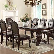 Check spelling or type a new query. Crown Mark Kiera 300 12310 6 33123103 Tradition Double Pedestal Table And Four Side Chairs Furniture Fair North Carolina Dining Tables