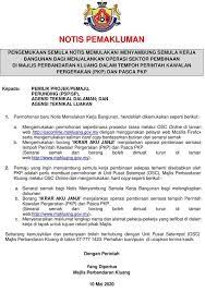 Borang b notis memulakan/penyambungan semula kerja saya memberi notis bahawa selepas tamat tempoh 4 hari dari tarikh notis ini diterima saya bercadang untuk memulakan/menyambung semula. Osc Notis Memulakan Menyambung Semula Kerja Bangunan Portal Rasmi Majlis Perbandaran Kluang Mpk