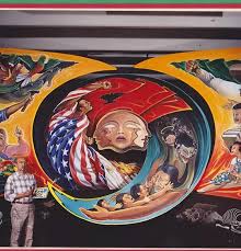Conspiracy theorist believe that there is something fishy about this airport. Leo Tanguma Artist Leo Tanguma Chicano Muralist