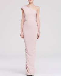Nicole Bakti Gown One Shoulder Ruffle Back Editorial Women S New Arrivals Clothing Bloomingdale S Formal Evening Dresses Fashion Blush Dresses