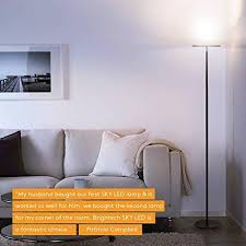 Brightech Sky Led Torchiere Super Bright Floor Lamp Tall Standing Modern Pole Light For Living Rooms Living Room Lighting Lamps Living Room Tall Floor Lamps