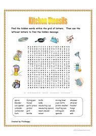 Reverse search (see std::string methods), and diagonal string creation. Kitchen Utensils Wordsearch English Esl Worksheets For Distance Learning And Physical Classrooms