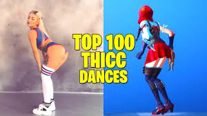 Here's a full list of all fortnite skins and other cosmetics including dances/emotes, pickaxes, gliders, wraps and more. Top 100 Thicc Fortnite Dances In Real Life Fortnite Fyi