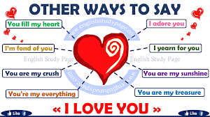 They say you only fall in love once, but that can't be true. Ways To Say I Love You English Study Page