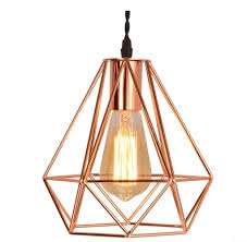 Leika Geometric Pendant Lamp In Rose Gold