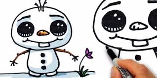 Draw So Cute Olaf From Disney Frozen Cute Drawings Disney Drawings Cartoon Drawings Disney