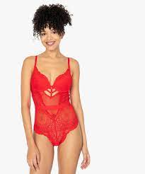 Un grand choix de bodys femme rouge en ligne sur zalando ! Body Femme En Dentelle Avec Armatures Gemo