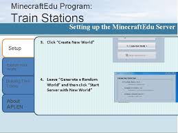 Click the blue save button at the bottom of the page or hit the enter button to save the new name. Minecraft Edu Program Train Stations Setup Explore Your
