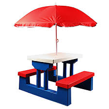 Kids Picnic Table With Umbrella Red And Blue Toys R Us Australia Kids Picnic Table Picnic Table With Umbrella Picnic Table