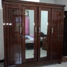 Lemari ini dijual dengan harga rp. Jual Lemari Pakaian Pintu 4 Jati Minimalis Jakarta Timur H I Furniture Tokopedia