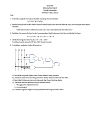 Soal uts matematika diskrit teknik informatika semester 1 guru paud. Soal Uas Matdisk Ti 2018 2019