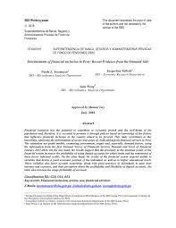 Citations may include links to full text content from pubmed central and. Pdf Determinants Of Financial Inclusion In Peru Recent Evidence From The Demand Side