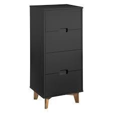 Plus, free shipping available at world market! Modern 4 Drawer Glenmore 41 14 Tall Dresser In Dark Grey And Natural Wood Walmart Com Walmart Com