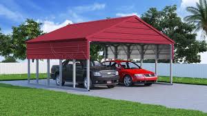 Portable livestock shelters allow you to offer protection to many animals from horses to dogs. Metal Carports Steel Carports Car Port Kits Carport Buildings