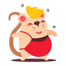 Little Rat With Chinese Gold On Top Of Head Chinese New Year The Year Of The R Spon Top Head Gold Rat Year Of The Rat Chinese New Year Cute Rats