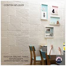 Contoh rumah yang memakai wallpaper. Bata Teras Stone Wallpaper Dinding 3d Foam 70x70cm Wall Sticker Waterproof Hiasan Dinding Shopee Indonesia