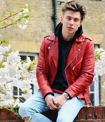 Young Guy In Red Leather Jacket Leather Jacket Outfit Men Red Leather Jacket Men Leather Jacket Men