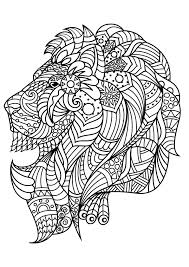 Free Book Lion Lion Head With Complex And Beautiful Patterns From The Gallery Lions Sourc Lion Coloring Pages Horse Coloring Pages Animal Coloring Books