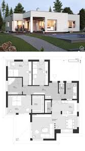 Moderner Fertighaus Bungalow Mit Flachdach Im Bauhausstil Bauen Haus Grundriss Ideen Modern 140 Qm In 2020 Haus Grundriss Architektur Bauhausstil