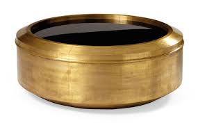 Bernhardt Camaby Round Cocktail Table Black Glass Coffee Table Cocktail Tables