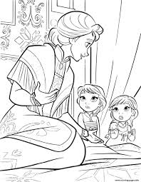Pack these spring printables into a picnic basket for a family outing. Little Anna And Elsa With Mother Coloring Pages Printable