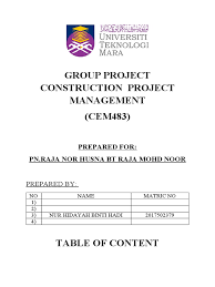 Tcs construction sdn bhd is one of the premier construction company in the klang valley, malaysia. Group Project Construction Project Management Natural Resources Law Land Law