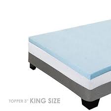 Gel King Size Memory Foam Mattress Topper By Lenox 3 Inch Thick Adaptive Support King Size Memory Foam Mattress Memory Foam Topper Memory Foam Mattress Topper