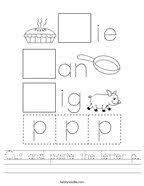 Customize the letters by coloring with markers or pencils. Letter P Worksheets Twisty Noodle