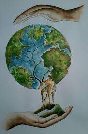 Save Trees Save Water Save Animals Save Earth Medium Water Colour Earth Art Drawing Earth Drawings Save Earth Drawing