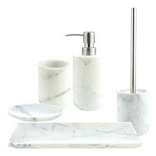Bathroom accessories set，4 pcs marble pattern bathroom sets accessories with soap dispenser, toothbrush holder, bathroom tumbler, soap dish for birthday gift, housewarming gift, home decoration (h). Bathroom Set White Rainbow Families