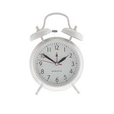 Newgate Covent Garden Alarm Clock In Linen White Deco Blanco Casitas