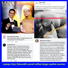 Isu semasa yang di bincangkan di sgo adalah lebih meluas. Hana Gold Penipu