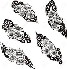 Foam flower, tribal tattoo design, 3.5 ear flower, hawaiian flower, hula, polynesian island, pua set of 8 hibling 4.5 out of 5 stars (165) $ 24.00. Tribal Flower Tattoos Royalty Free Cliparts Vectors And Stock Illustration Image 14176751