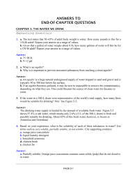 How much does a gallon of water weigh? Answers To End Of Chapter Questions