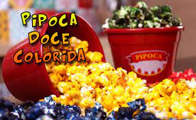 pipoca doce colorida muito facil de fazer pipoca acucar agua oleo e corante pipoca doce pipoca doce colorida receitas