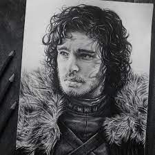 everything jon snow pen drawing. Jon Snow Drawing By Fame Art